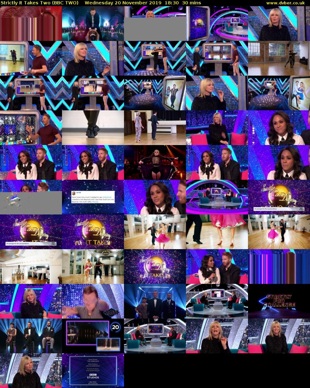 Strictly It Takes Two (BBC TWO) Wednesday 20 November 2019 18:30 - 19:00