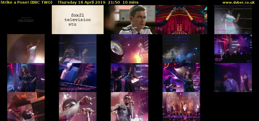 Strike a Pose! (BBC TWO) Thursday 18 April 2019 21:50 - 22:00