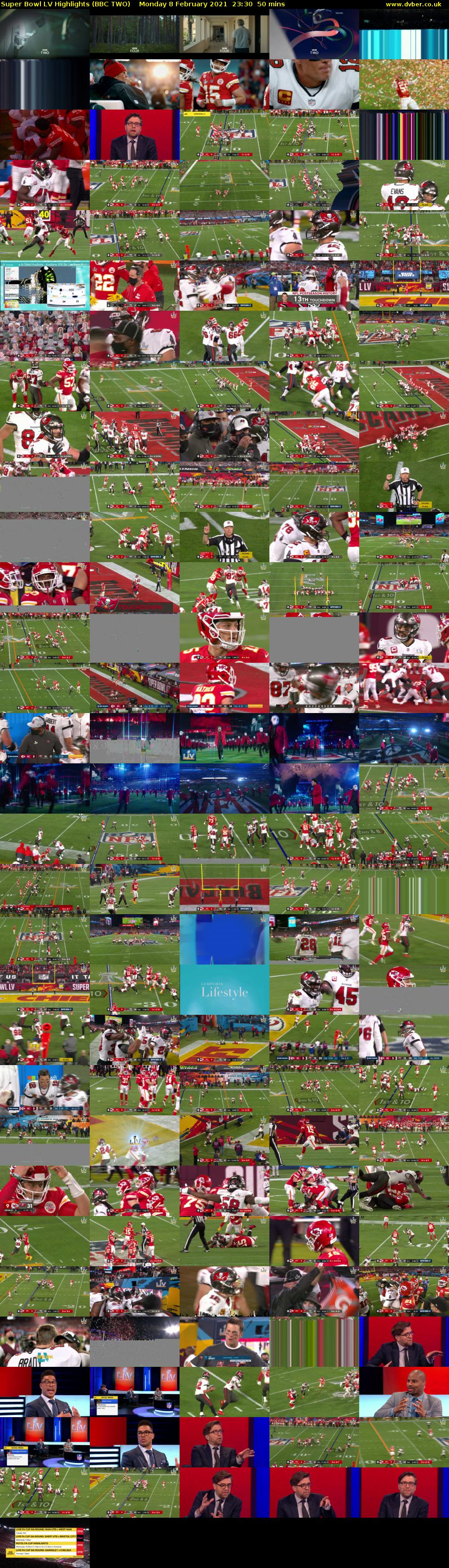 Super Bowl LV Highlights (BBC TWO) Monday 8 February 2021 23:30 - 00:20
