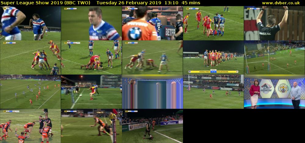Super League Show 2019 (BBC TWO) Tuesday 26 February 2019 13:10 - 13:55