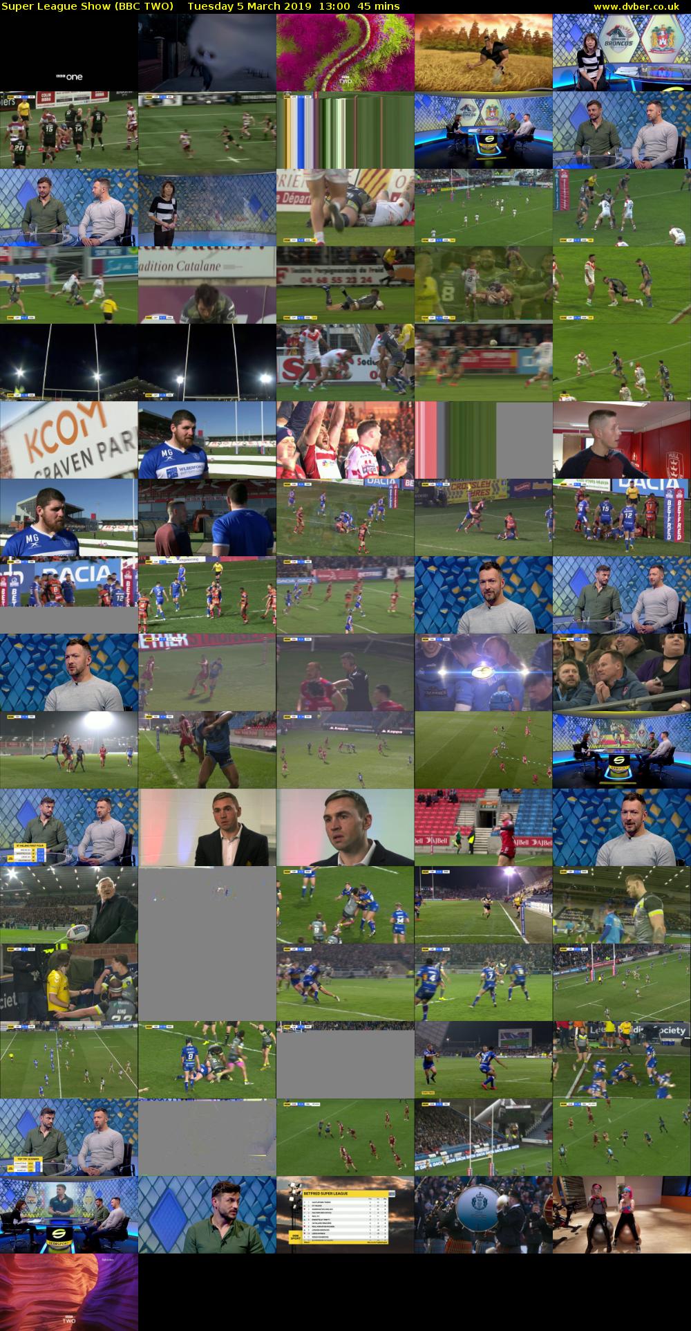 Super League Show (BBC TWO) Tuesday 5 March 2019 13:00 - 13:45