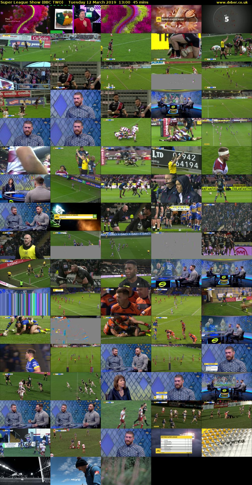 Super League Show (BBC TWO) Tuesday 12 March 2019 13:00 - 13:45