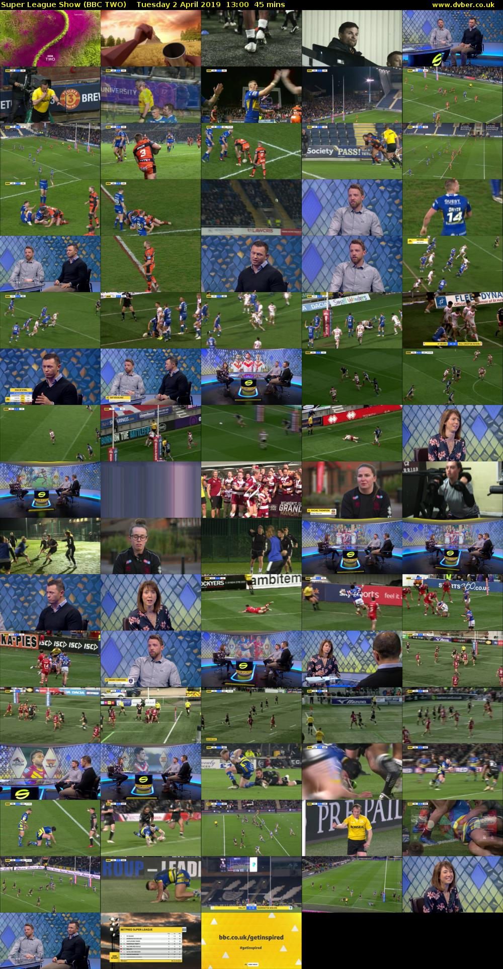 Super League Show (BBC TWO) Tuesday 2 April 2019 13:00 - 13:45