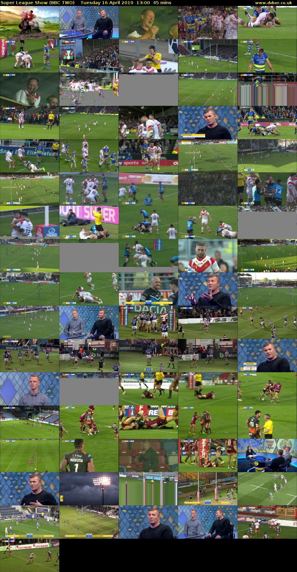 Super League Show (BBC TWO) Tuesday 16 April 2019 13:00 - 13:45