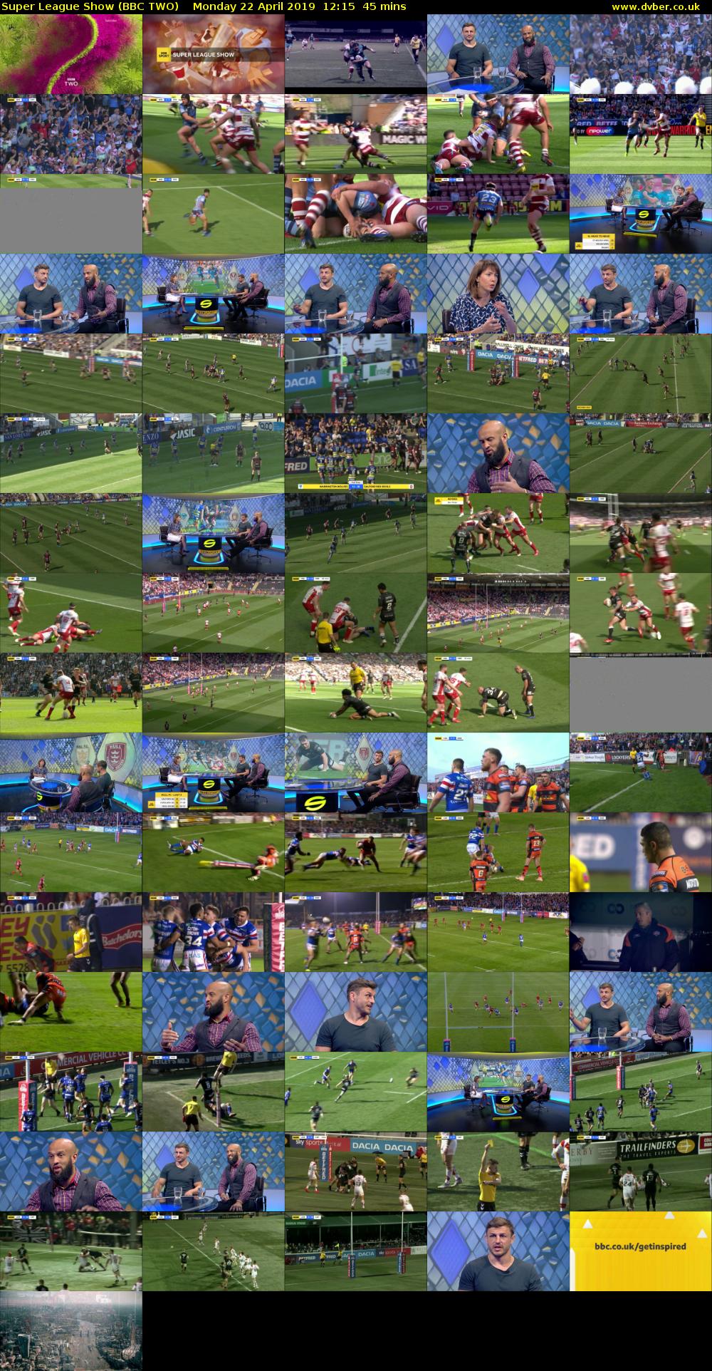 Super League Show (BBC TWO) Monday 22 April 2019 12:15 - 13:00