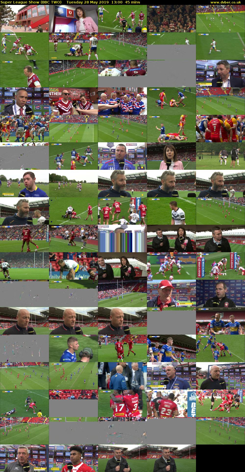Super League Show (BBC TWO) Tuesday 28 May 2019 13:00 - 13:45