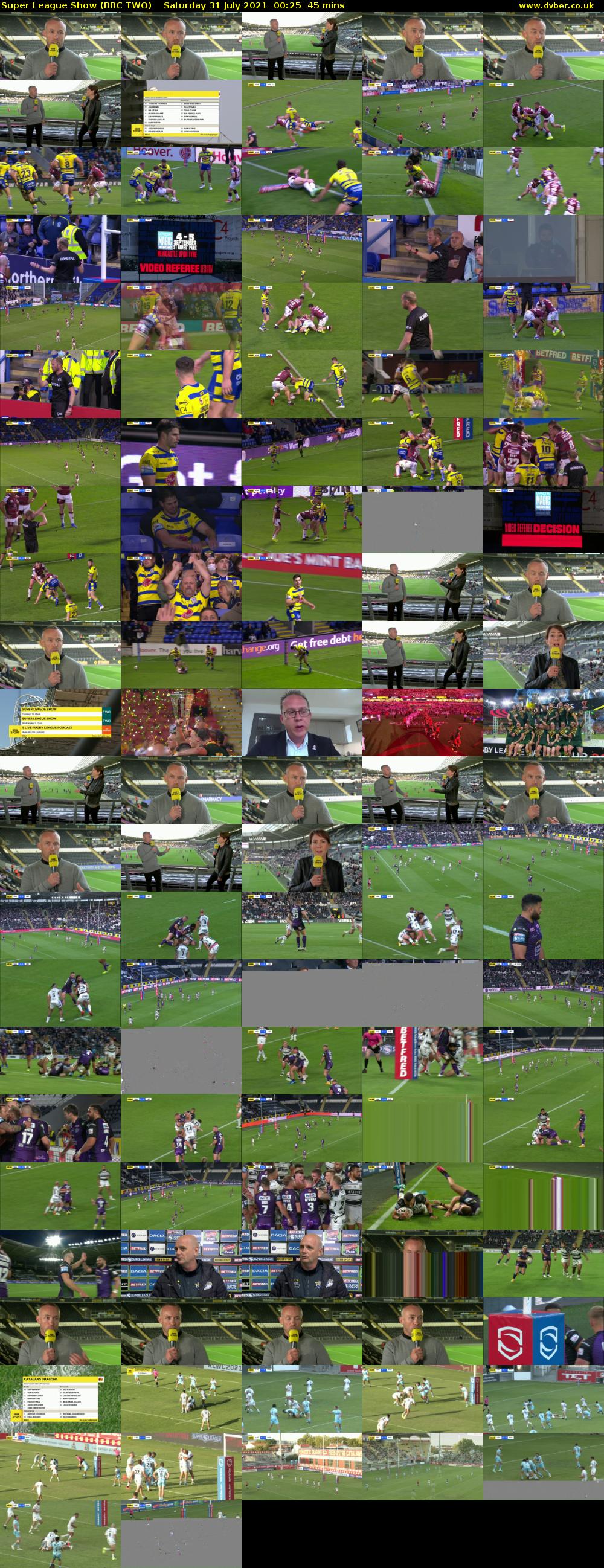 Super League Show (BBC TWO) Saturday 31 July 2021 00:25 - 01:10