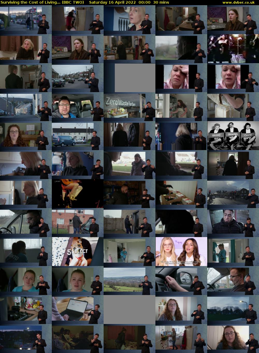 Surviving the Cost of Living... (BBC TWO) Saturday 16 April 2022 00:00 - 00:30