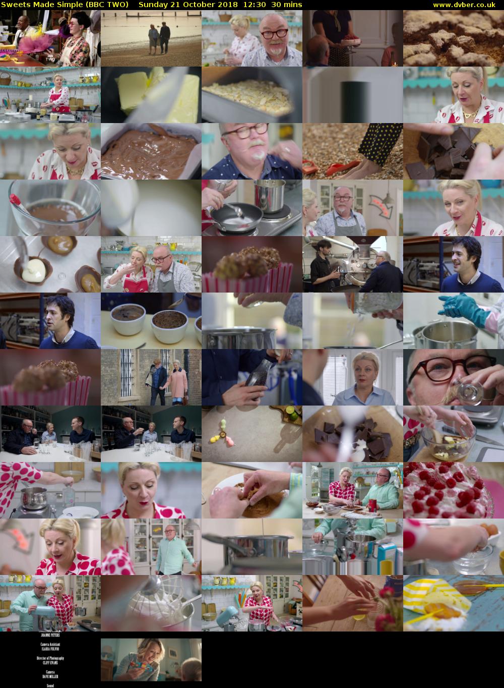 Sweets Made Simple (BBC TWO) Sunday 21 October 2018 12:30 - 13:00