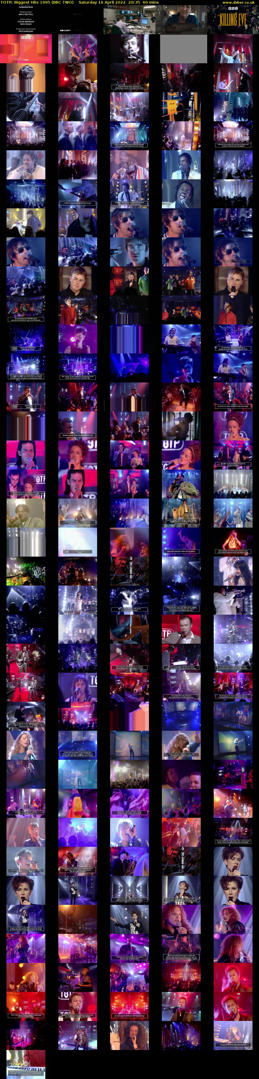 TOTP: Biggest Hits 1995 (BBC TWO) Saturday 16 April 2022 20:35 - 21:35