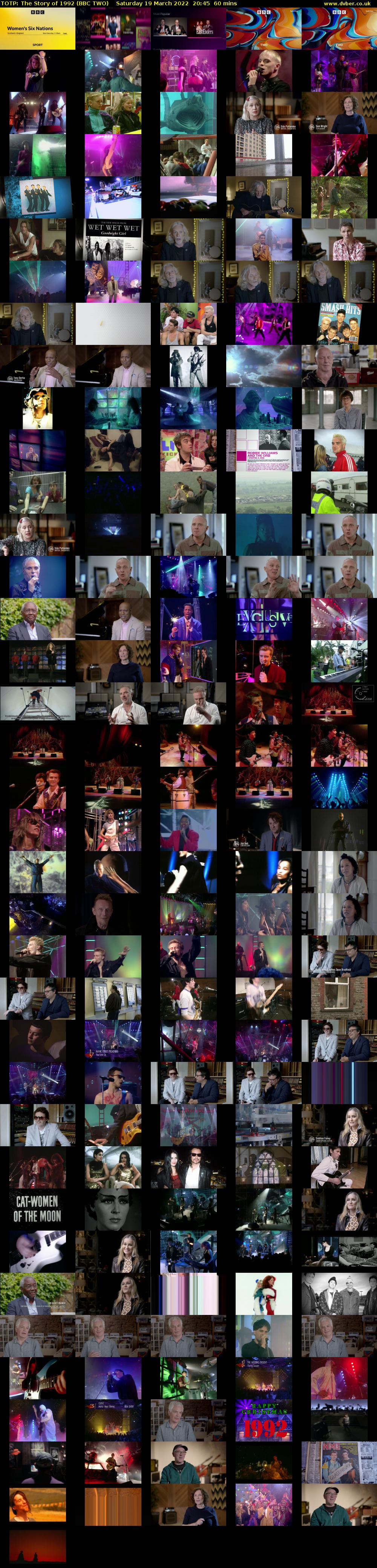 TOTP: The Story of 1992 (BBC TWO) Saturday 19 March 2022 20:45 - 21:45