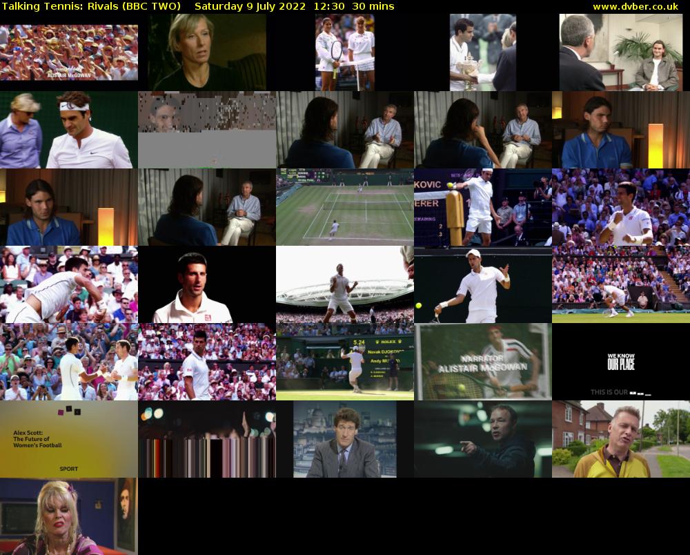 Talking Tennis: Rivals (BBC TWO) Saturday 9 July 2022 12:30 - 13:00