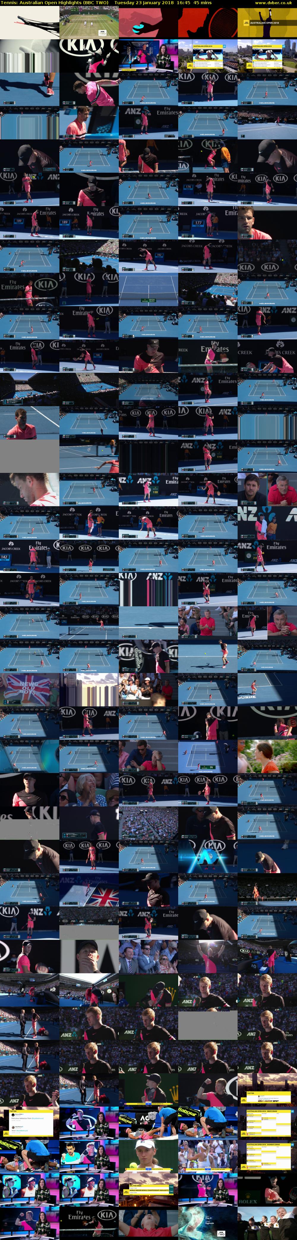 Tennis: Australian Open Highlights (BBC TWO) Tuesday 23 January 2018 16:45 - 17:30