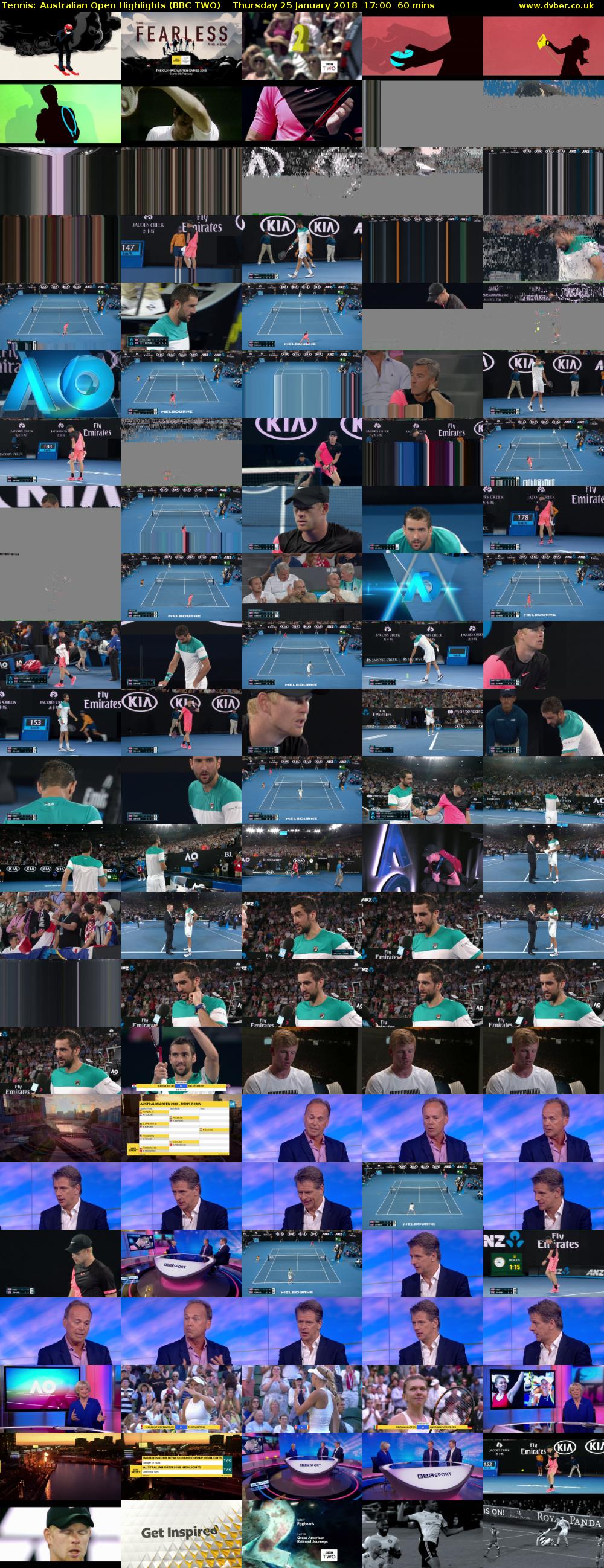 Tennis: Australian Open Highlights (BBC TWO) Thursday 25 January 2018 17:00 - 18:00