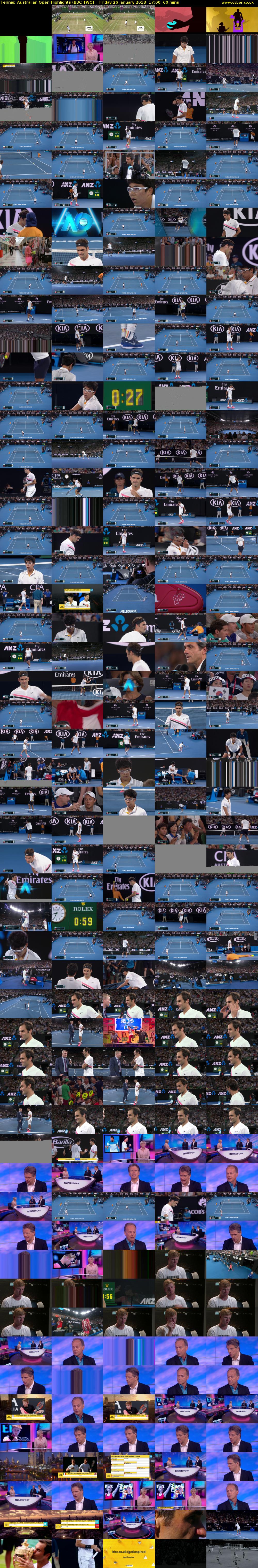 Tennis: Australian Open Highlights (BBC TWO) Friday 26 January 2018 17:00 - 18:00