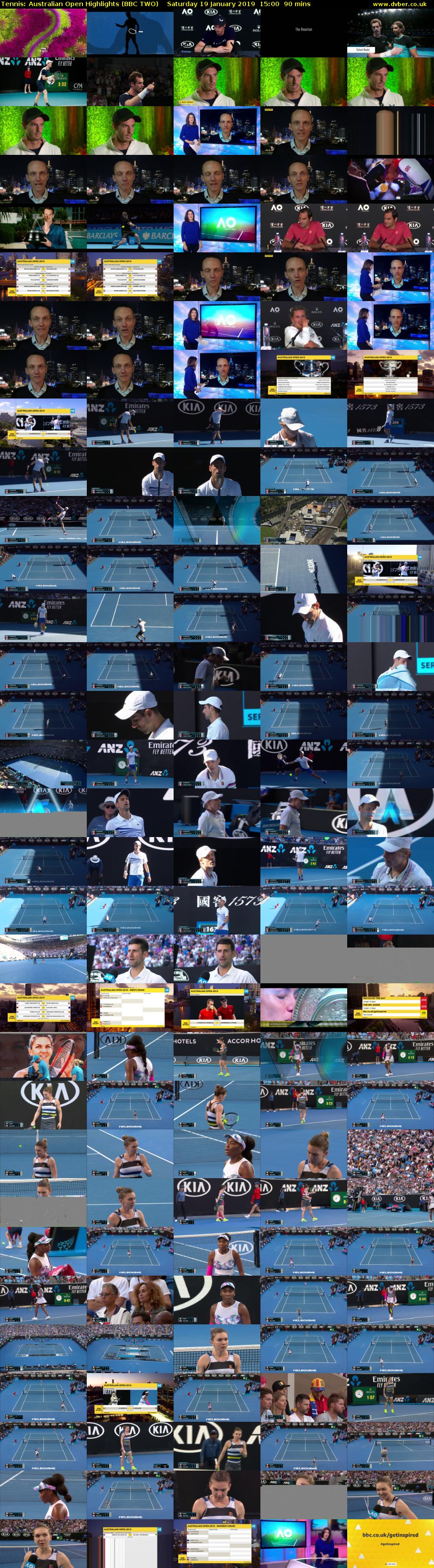 Tennis: Australian Open Highlights (BBC TWO) Saturday 19 January 2019 15:00 - 16:30
