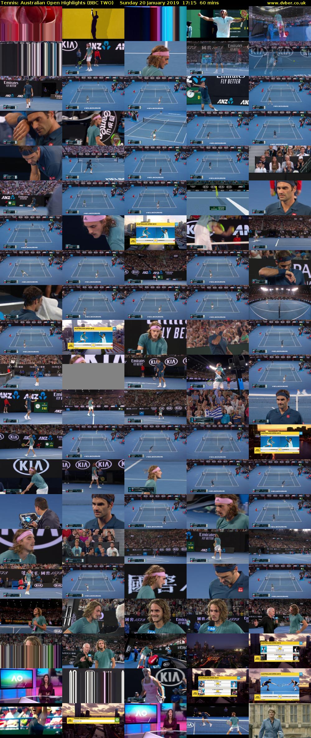 Tennis: Australian Open Highlights (BBC TWO) Sunday 20 January 2019 17:15 - 18:15