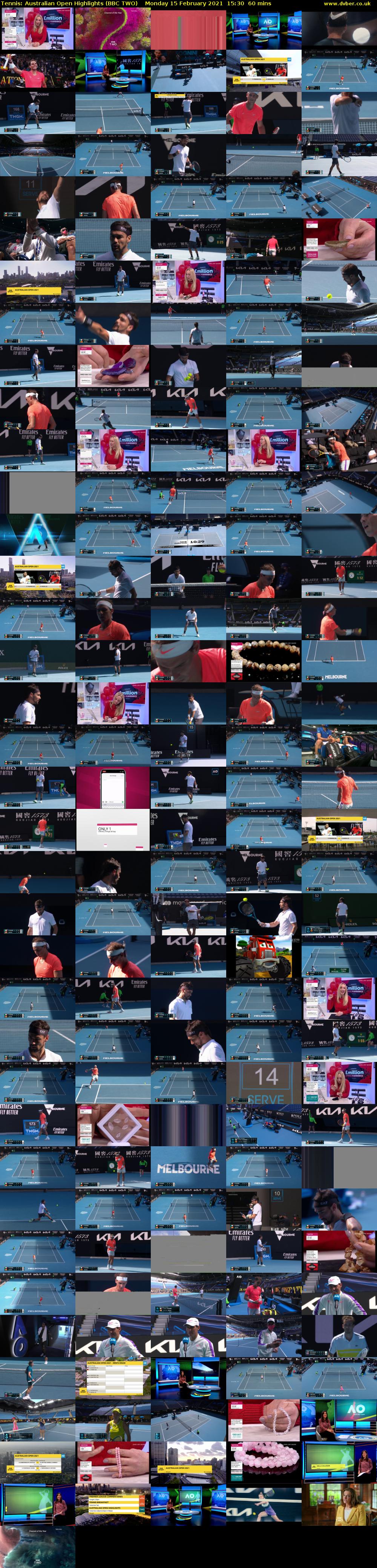 Tennis: Australian Open Highlights (BBC TWO) Monday 15 February 2021 15:30 - 16:30