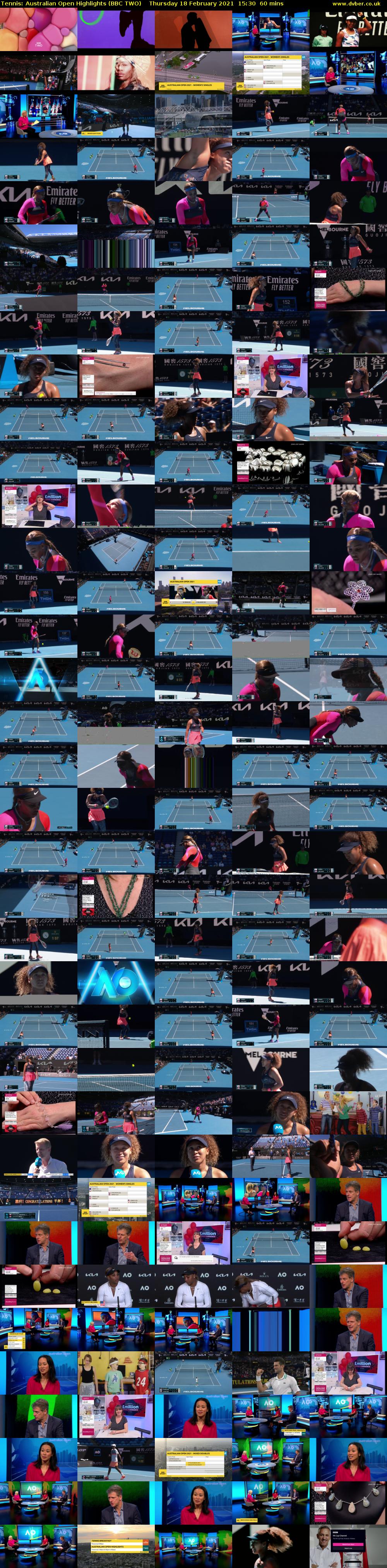 Tennis: Australian Open Highlights (BBC TWO) Thursday 18 February 2021 15:30 - 16:30