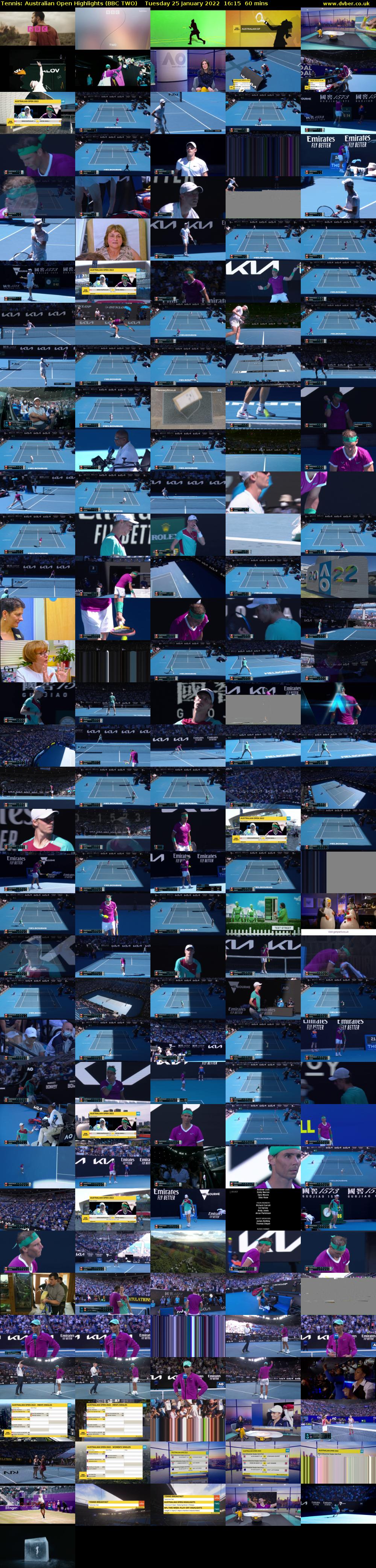 Tennis: Australian Open Highlights (BBC TWO) Tuesday 25 January 2022 16:15 - 17:15