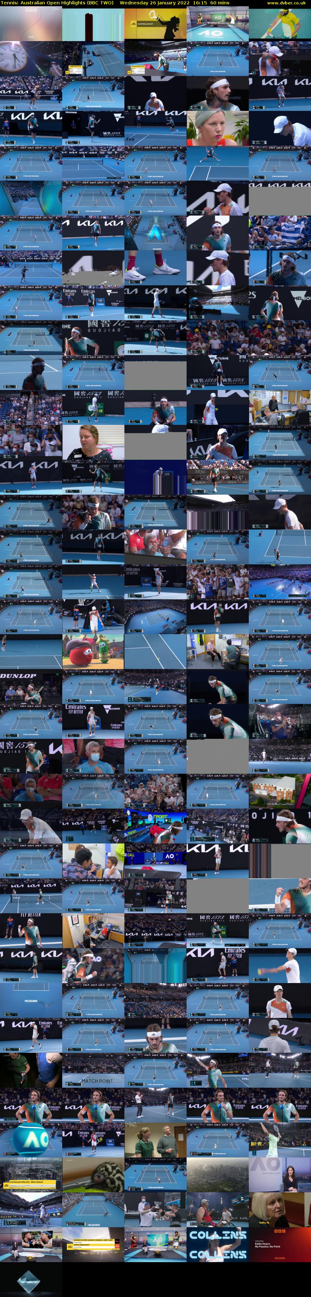 Tennis: Australian Open Highlights (BBC TWO) Wednesday 26 January 2022 16:15 - 17:15
