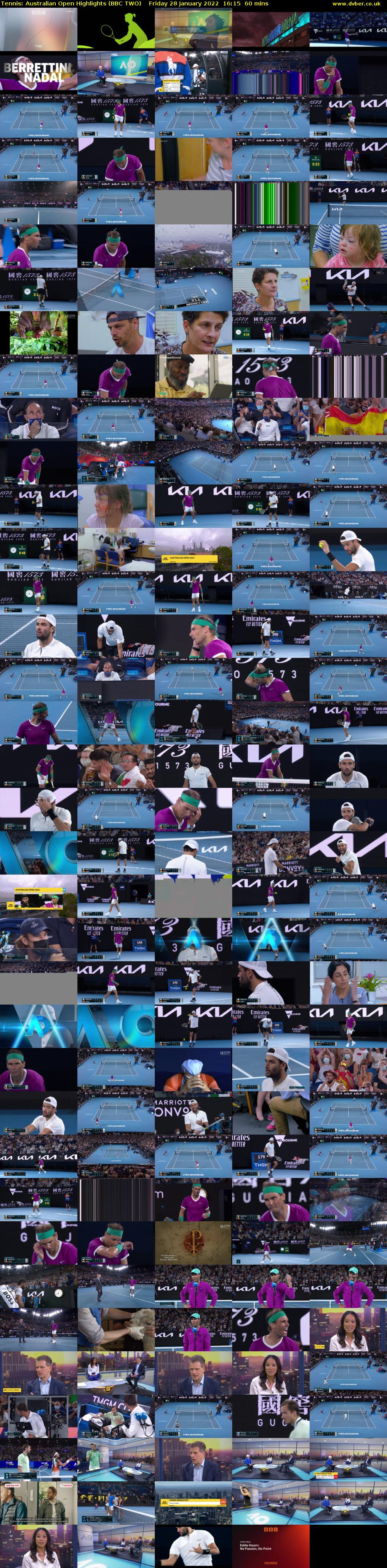 Tennis: Australian Open Highlights (BBC TWO) Friday 28 January 2022 16:15 - 17:15