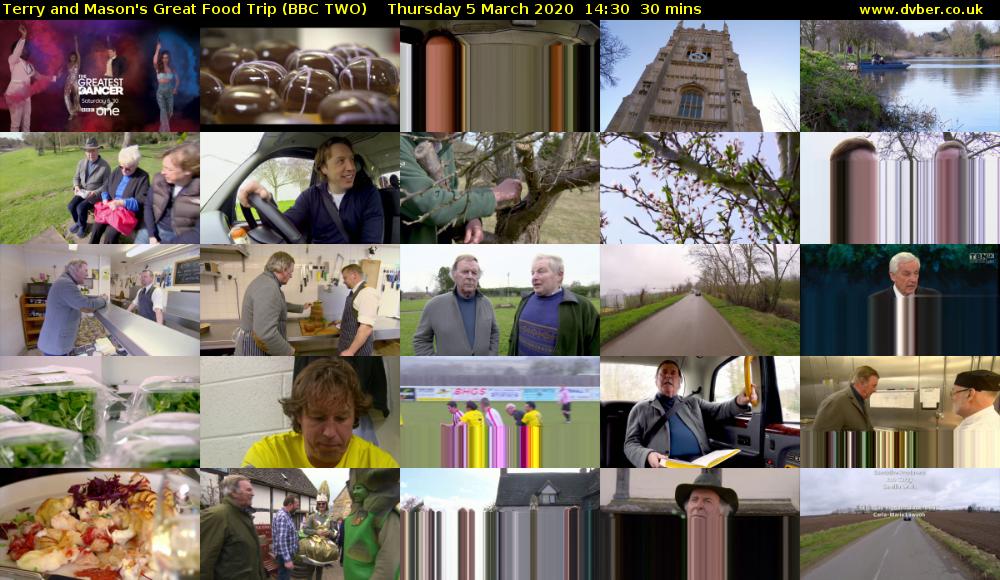 Terry and Mason's Great Food Trip (BBC TWO) Thursday 5 March 2020 14:30 - 15:00