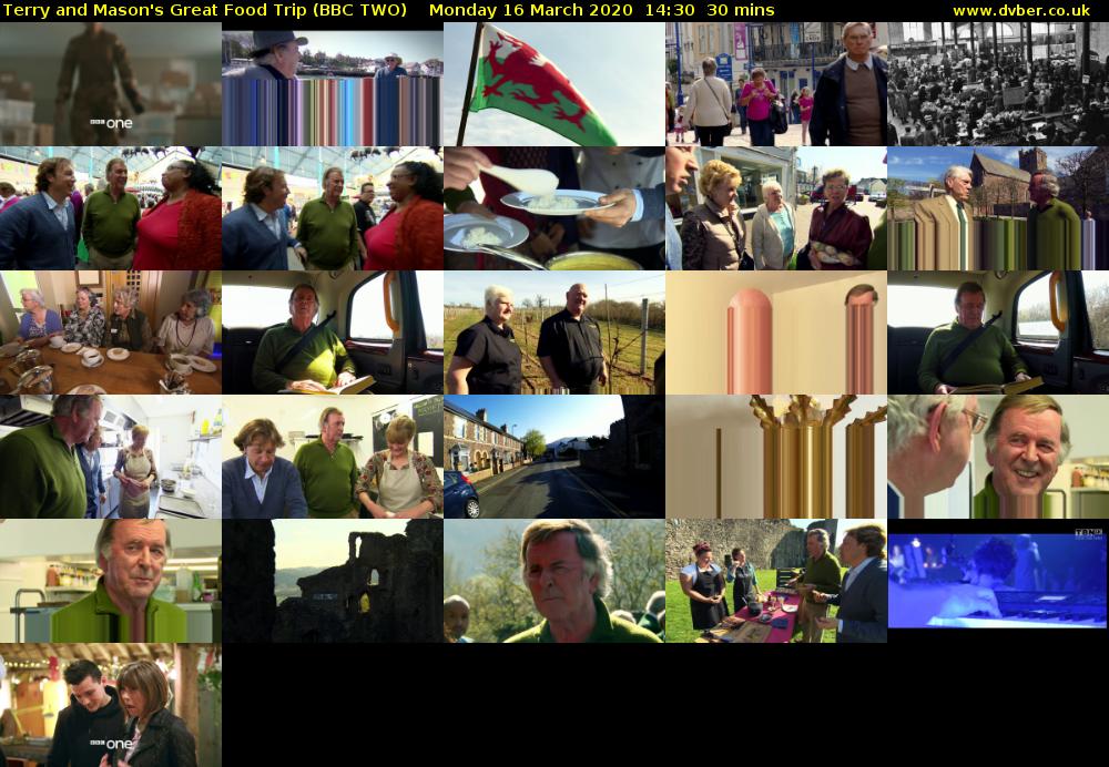 Terry and Mason's Great Food Trip (BBC TWO) Monday 16 March 2020 14:30 - 15:00