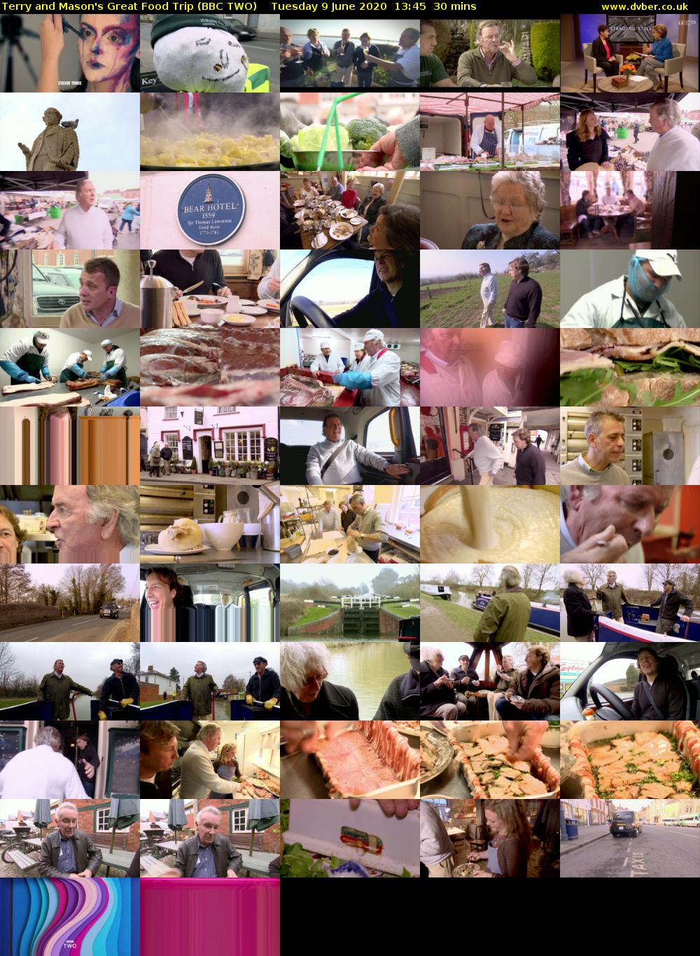 Terry and Mason's Great Food Trip (BBC TWO) Tuesday 9 June 2020 13:45 - 14:15