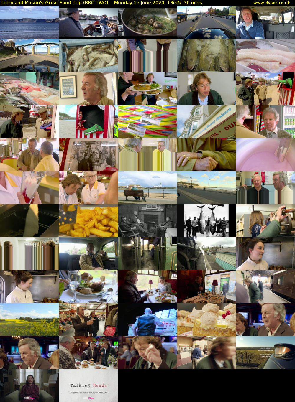 Terry and Mason's Great Food Trip (BBC TWO) Monday 15 June 2020 13:45 - 14:15