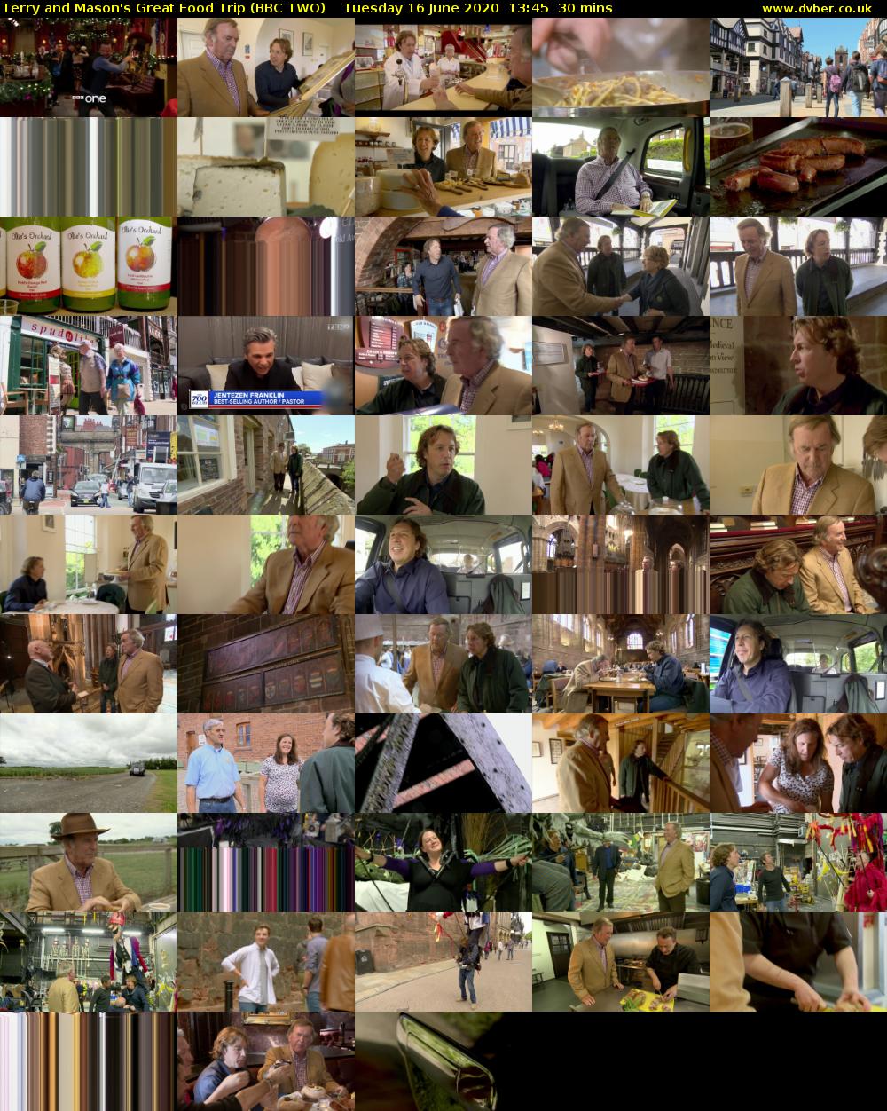 Terry and Mason's Great Food Trip (BBC TWO) Tuesday 16 June 2020 13:45 - 14:15