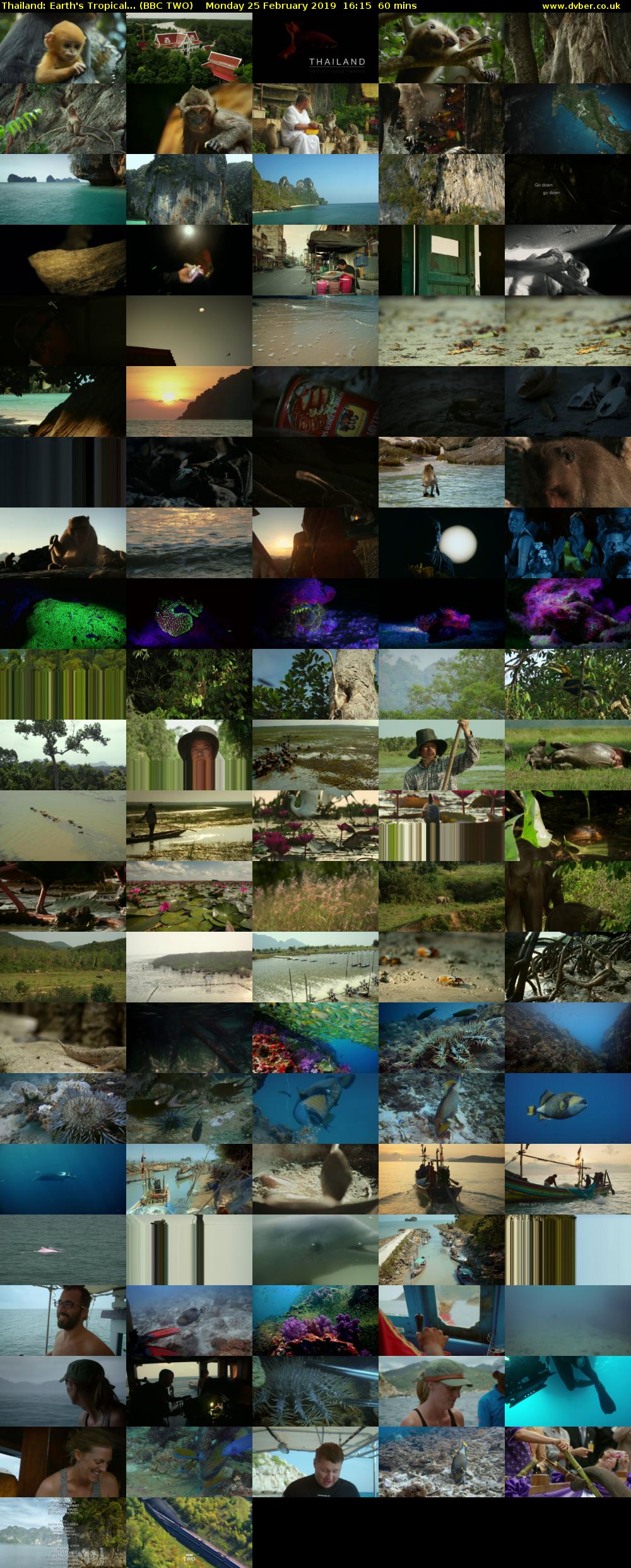 Thailand: Earth's Tropical... (BBC TWO) Monday 25 February 2019 16:15 - 17:15