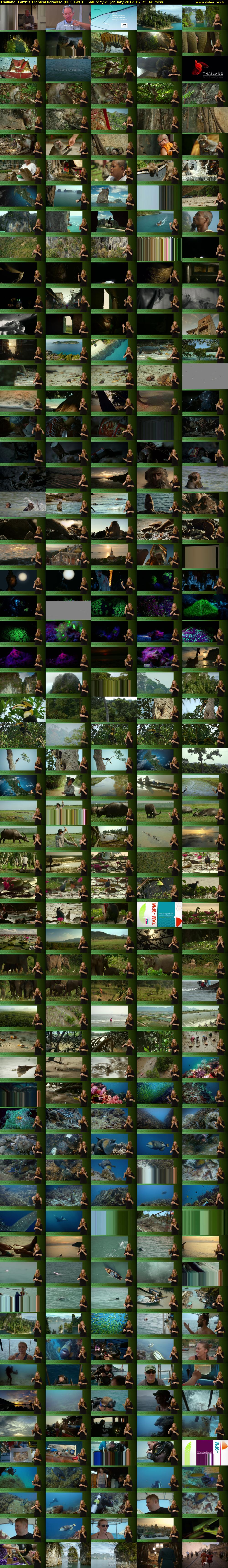 Thailand: Earth's Tropical Paradise (BBC TWO) Saturday 21 January 2017 02:25 - 03:25