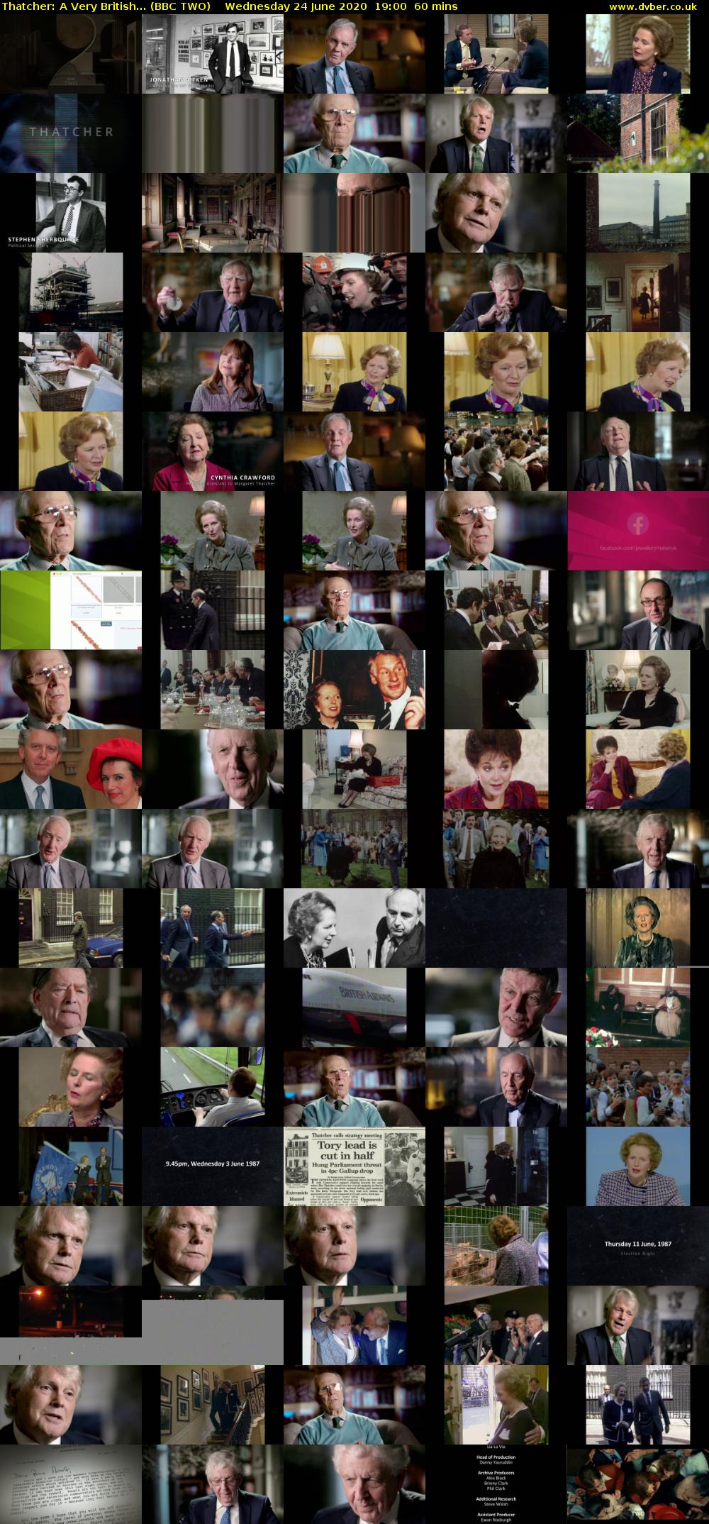 Thatcher: A Very British... (BBC TWO) Wednesday 24 June 2020 19:00 - 20:00