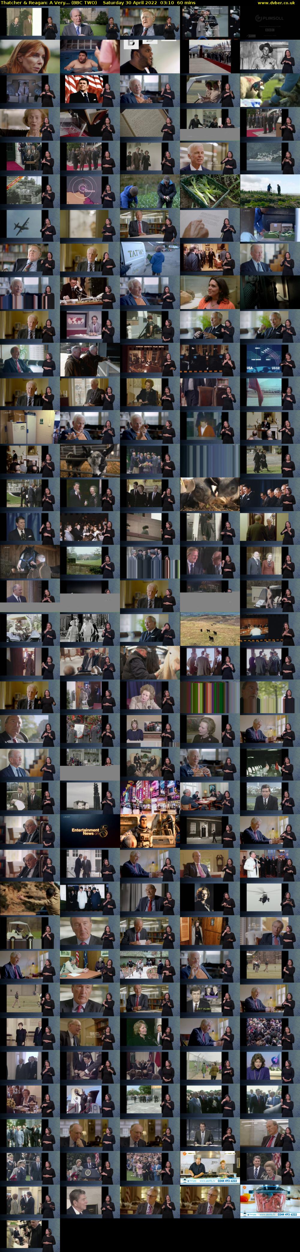 Thatcher & Reagan: A Very... (BBC TWO) Saturday 30 April 2022 03:10 - 04:10