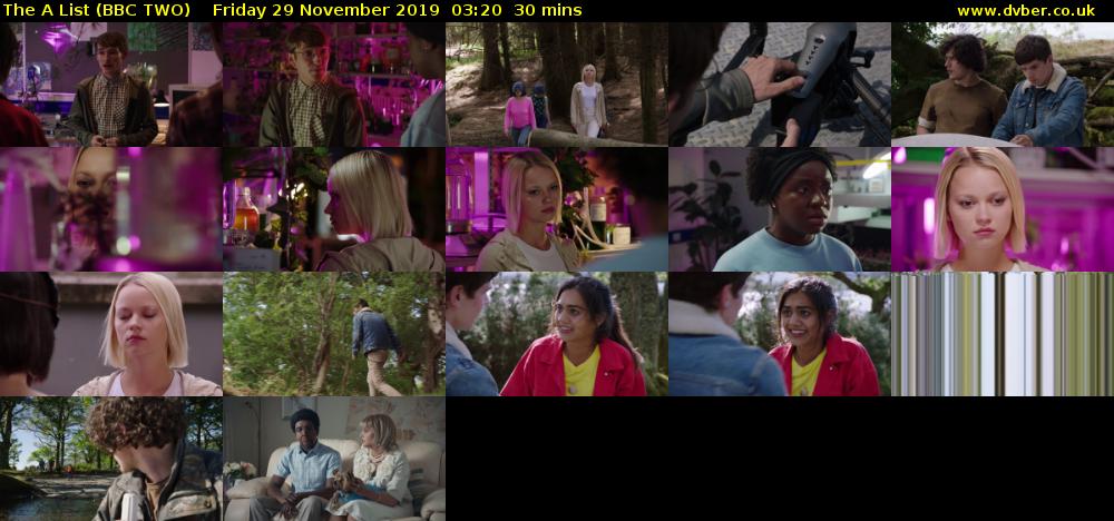 The A List (BBC TWO) Friday 29 November 2019 03:20 - 03:50