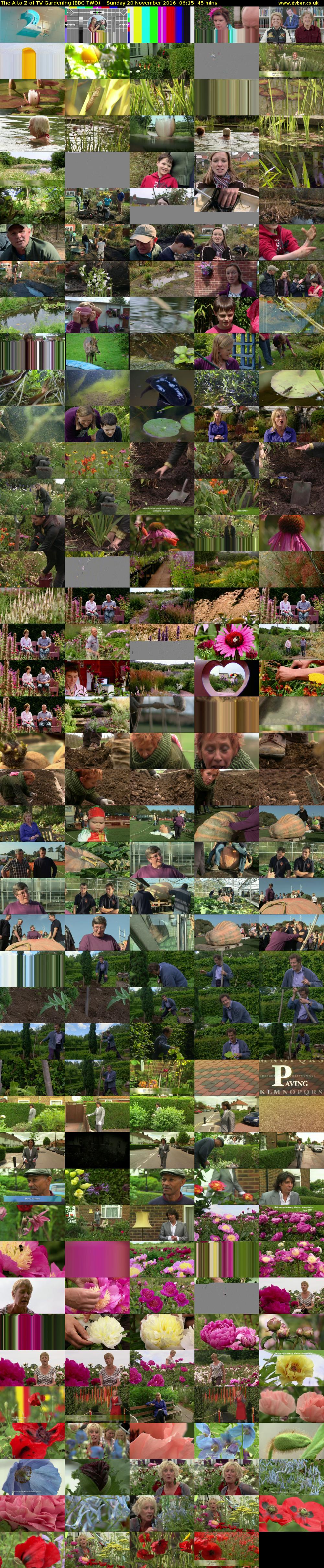 The A to Z of TV Gardening (BBC TWO) Sunday 20 November 2016 06:15 - 07:00