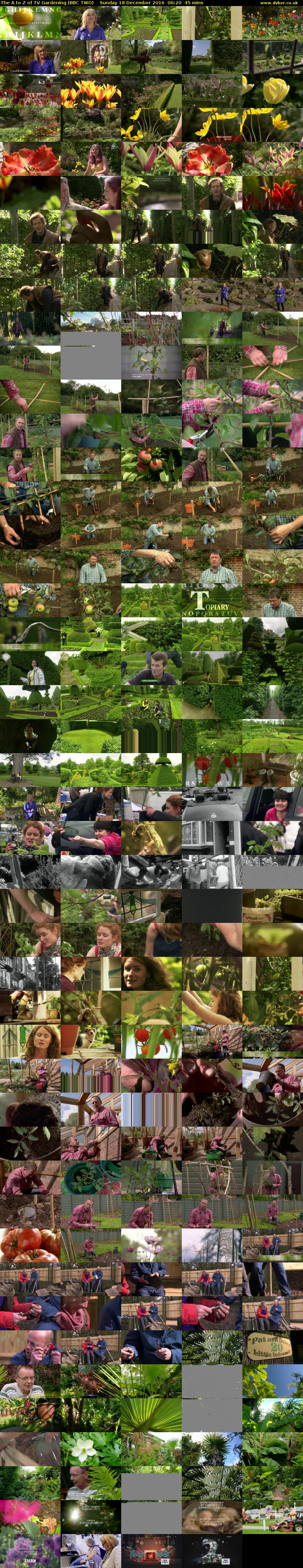 The A to Z of TV Gardening (BBC TWO) Sunday 18 December 2016 06:20 - 07:05