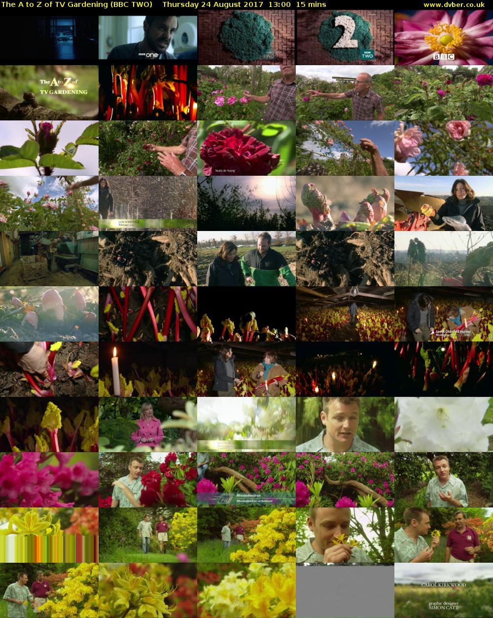 The A to Z of TV Gardening (BBC TWO) Thursday 24 August 2017 13:00 - 13:15