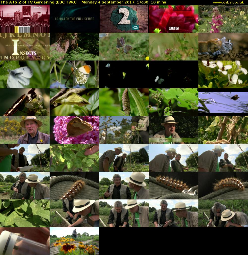 The A to Z of TV Gardening (BBC TWO) Monday 4 September 2017 14:00 - 14:10