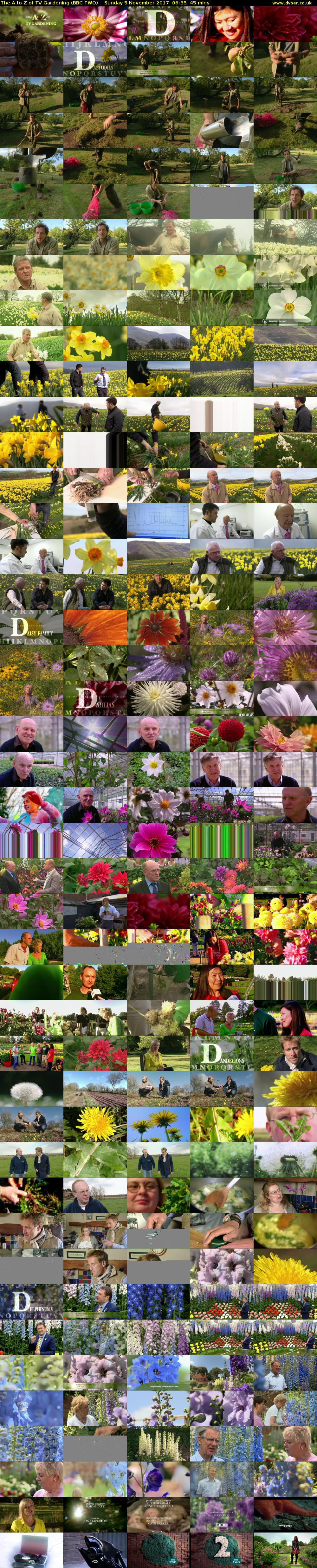 The A to Z of TV Gardening (BBC TWO) Sunday 5 November 2017 06:35 - 07:20