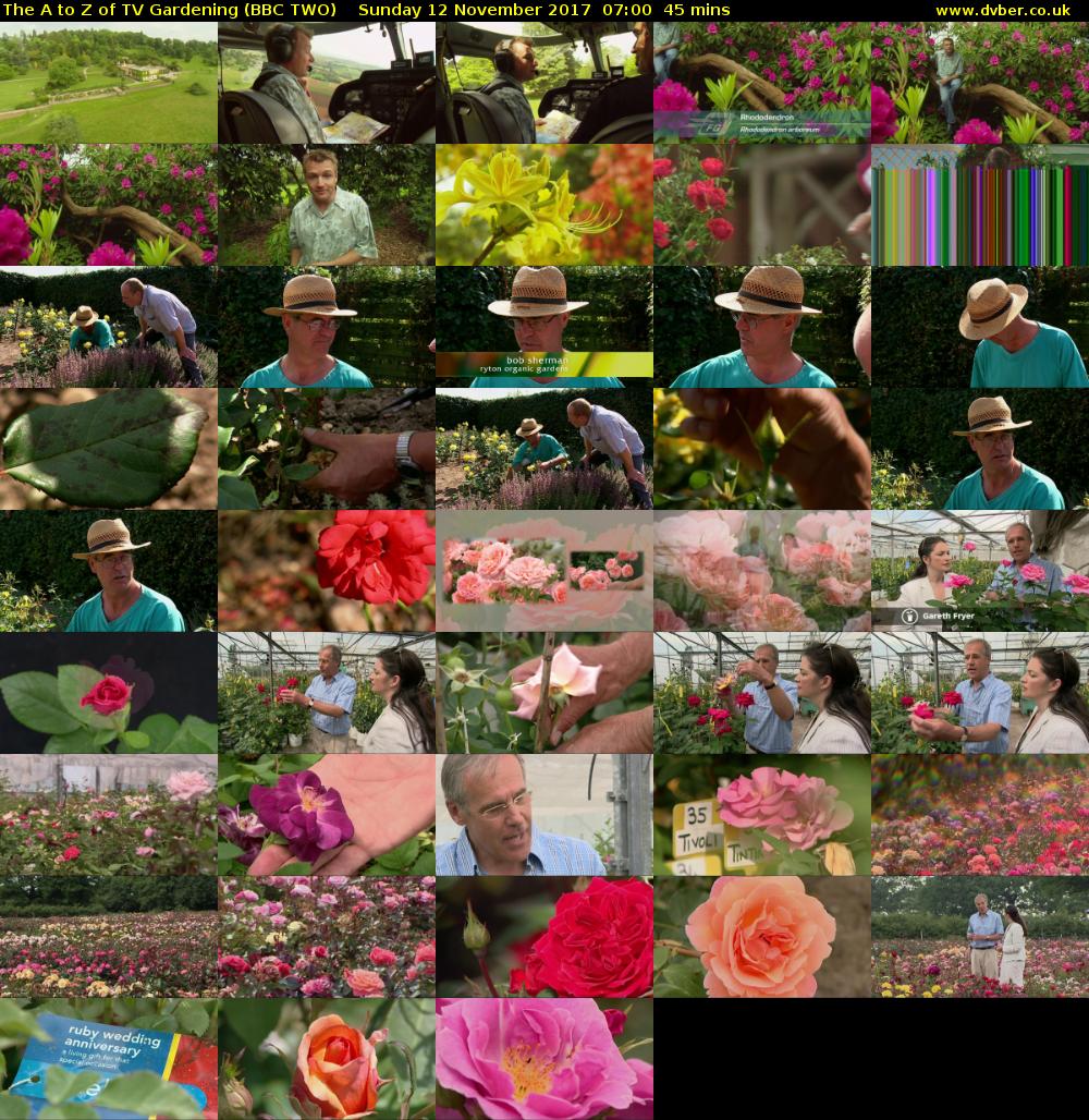 The A to Z of TV Gardening (BBC TWO) Sunday 12 November 2017 07:00 - 07:45
