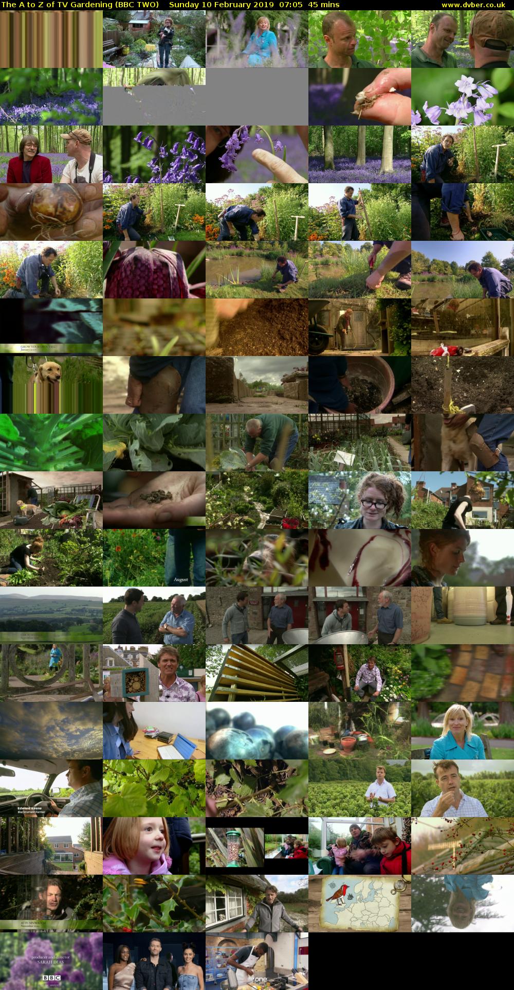 The A to Z of TV Gardening (BBC TWO) Sunday 10 February 2019 07:05 - 07:50