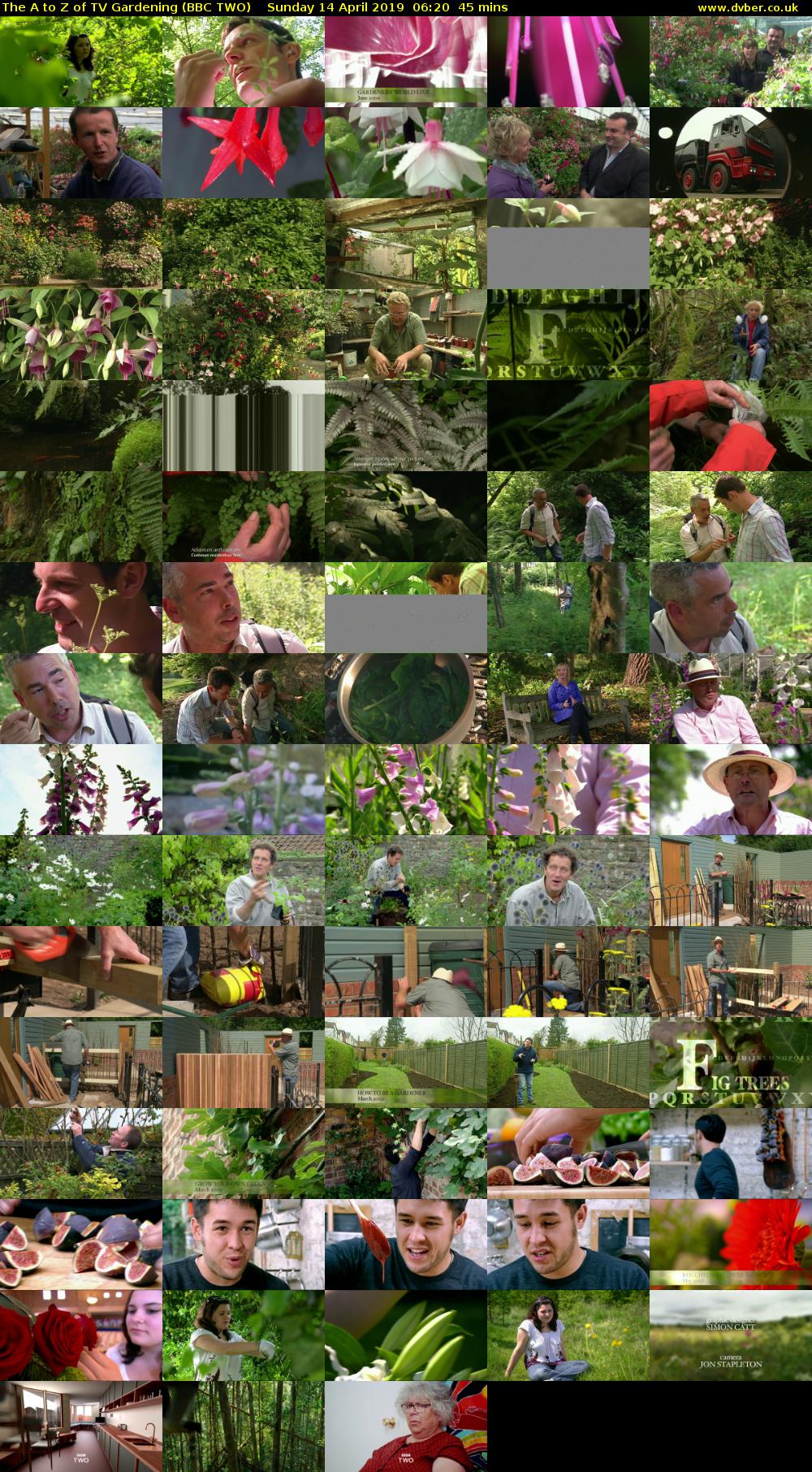 The A to Z of TV Gardening (BBC TWO) Sunday 14 April 2019 06:20 - 07:05