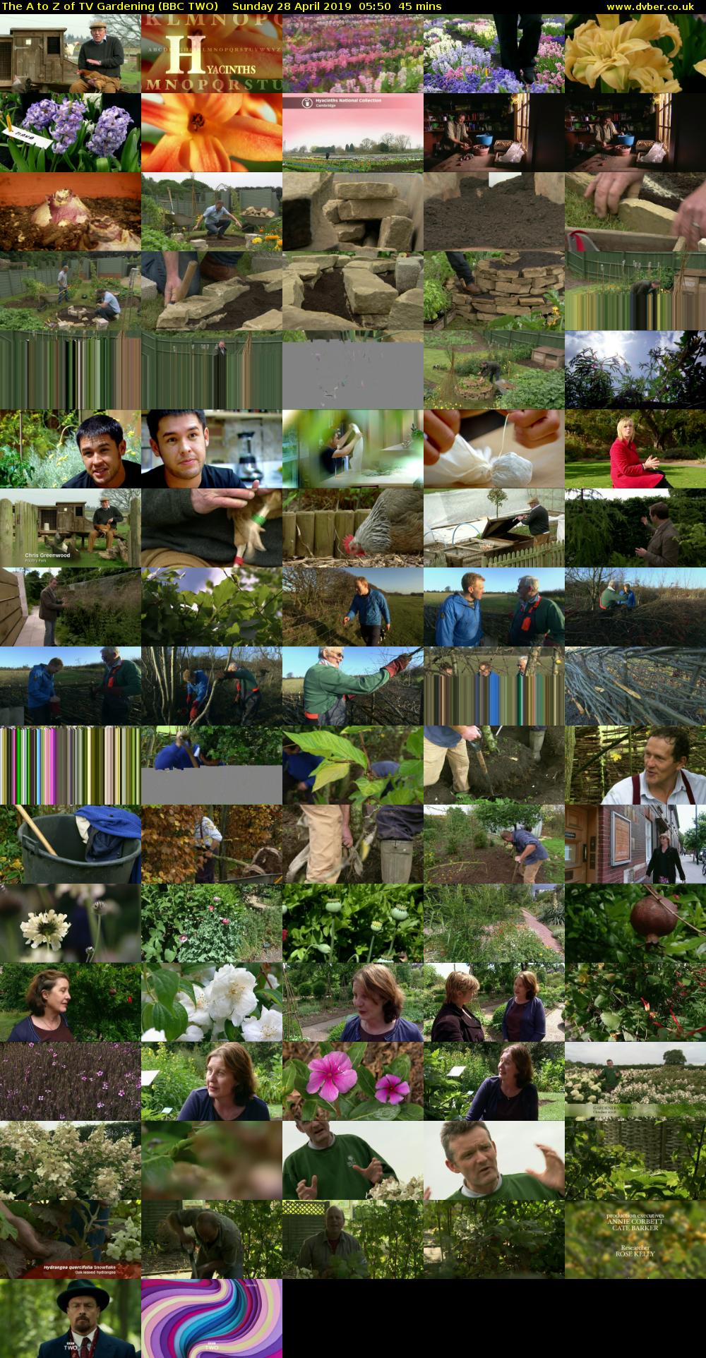 The A to Z of TV Gardening (BBC TWO) Sunday 28 April 2019 05:50 - 06:35