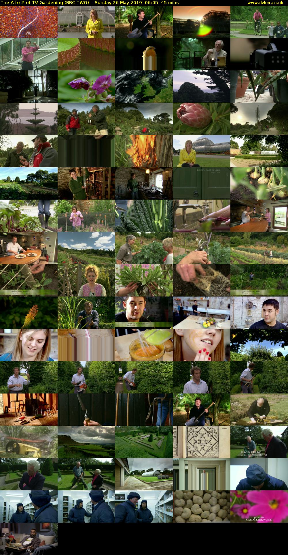 The A to Z of TV Gardening (BBC TWO) Sunday 26 May 2019 06:05 - 06:50