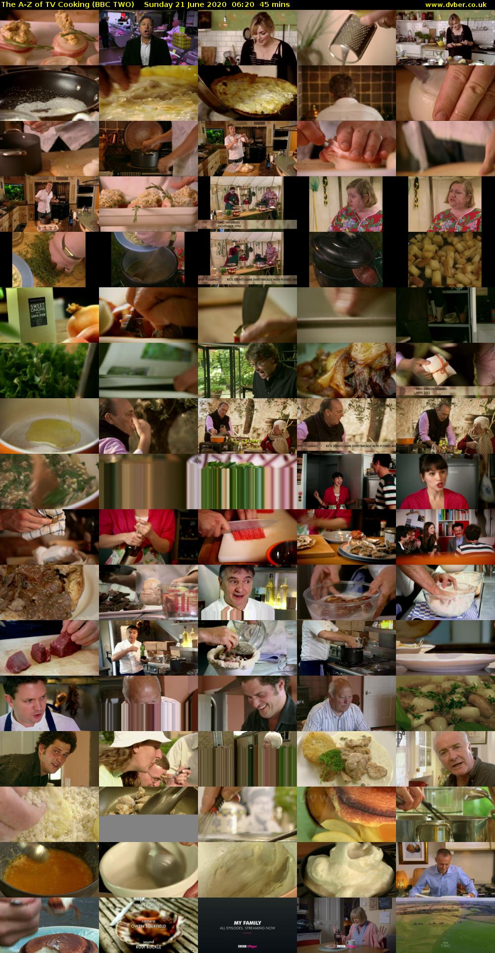 The A-Z of TV Cooking (BBC TWO) Sunday 21 June 2020 06:20 - 07:05