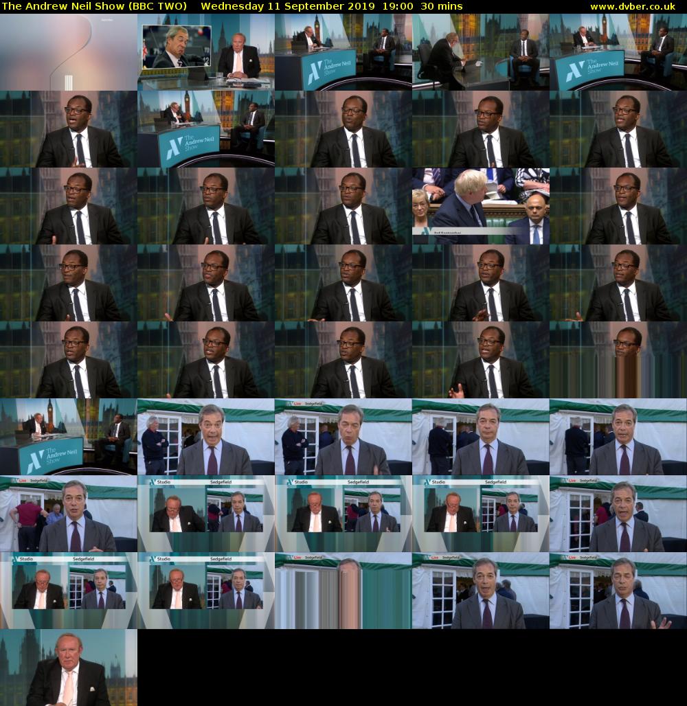 The Andrew Neil Show (BBC TWO) Wednesday 11 September 2019 19:00 - 19:30