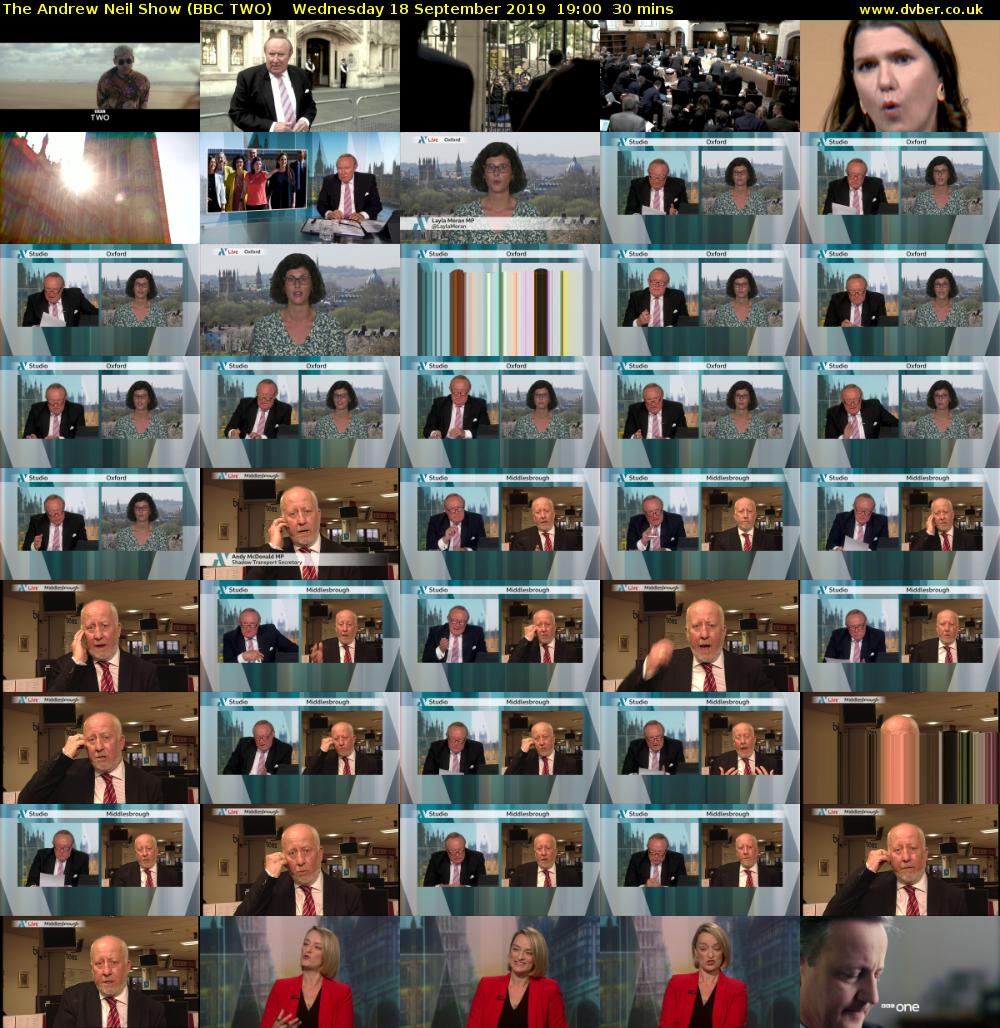 The Andrew Neil Show (BBC TWO) Wednesday 18 September 2019 19:00 - 19:30