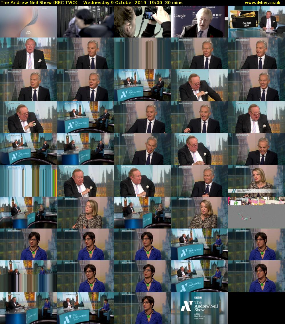 The Andrew Neil Show (BBC TWO) Wednesday 9 October 2019 19:00 - 19:30
